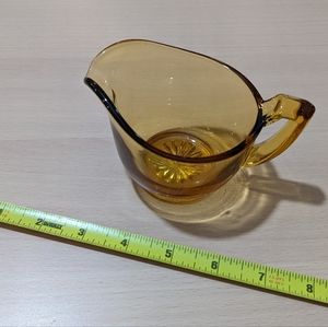 Vintage amber glass creamer dish